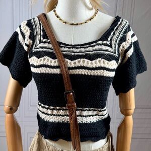 Vintage Havana Black and Cream Sweater